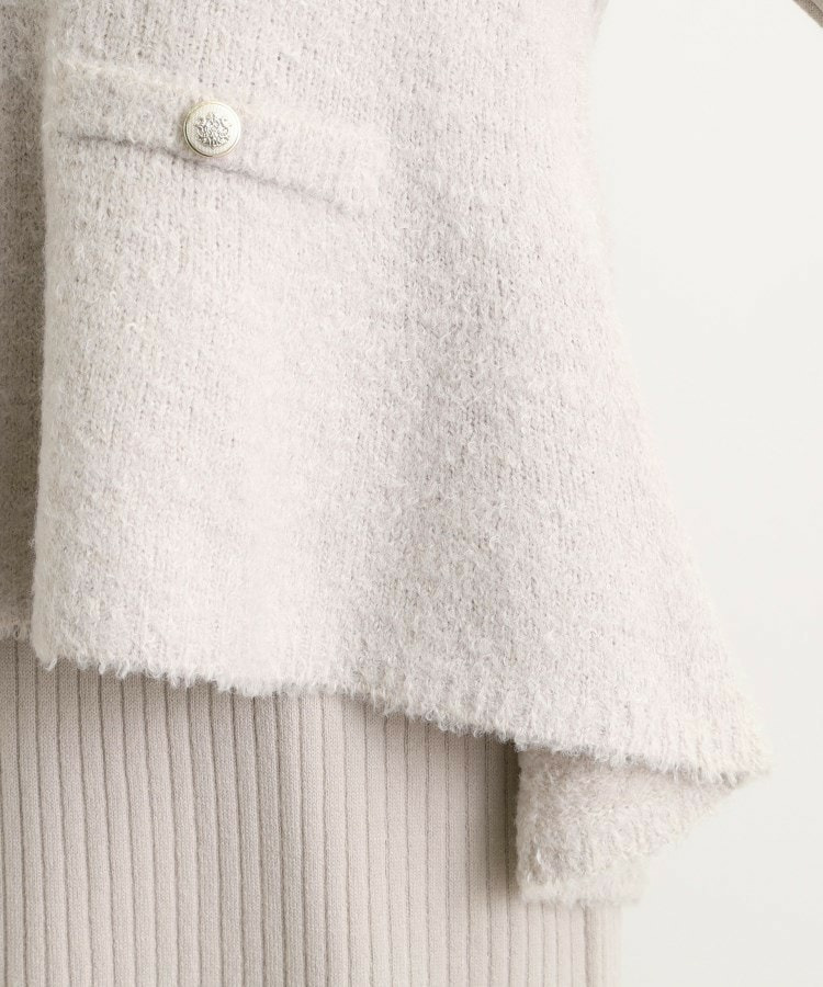 【2点SET/体型カバー】一枚で決まる、ペプラムベスト×ニットワンピース24