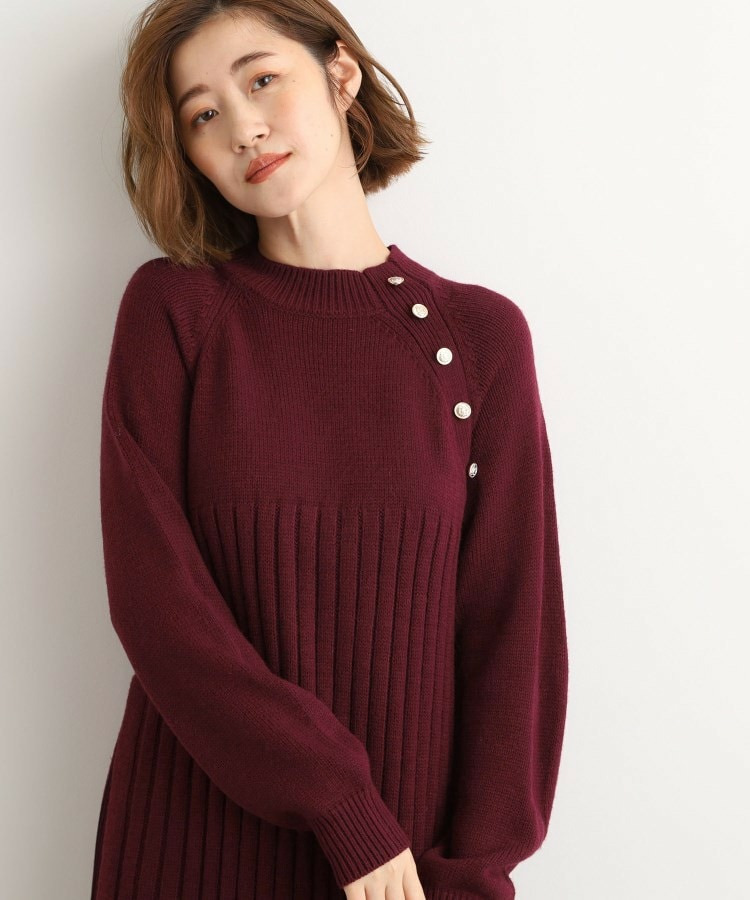 【選べる着丈】配色サイドプリーツニットワンピース10