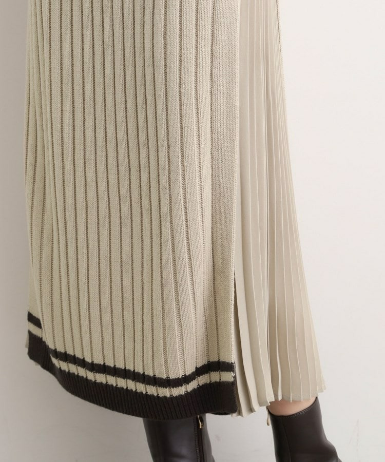 【選べる着丈】配色サイドプリーツニットワンピース20