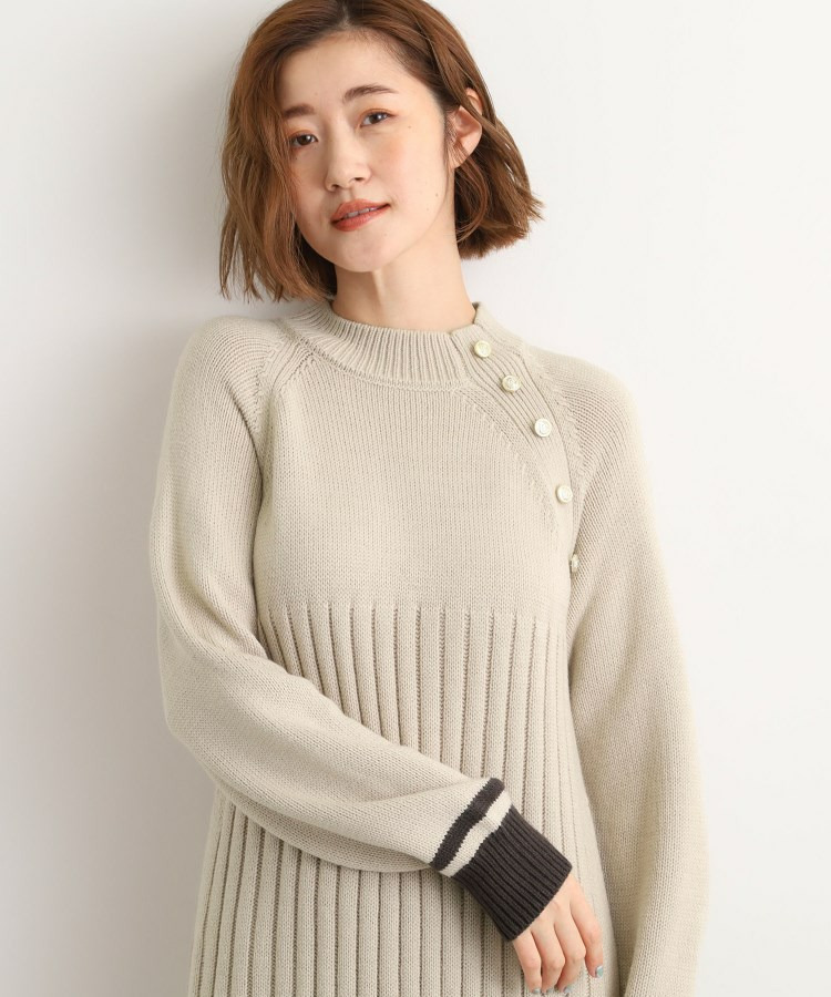 【選べる着丈】配色サイドプリーツニットワンピース6