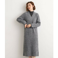 一枚でレイヤードコーデ完成！ブークレーニットワンピース