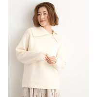 サイドジップカラーニットプルオーバー