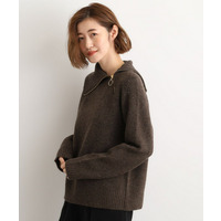 サイドジップカラーニットプルオーバー