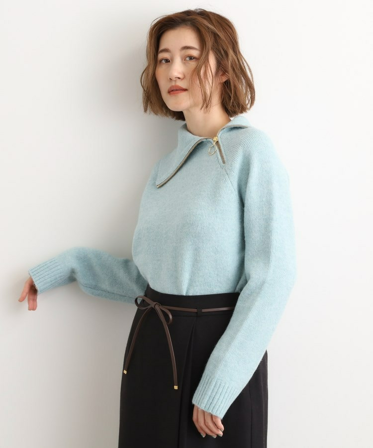 サイドジップカラーニットプルオーバー7