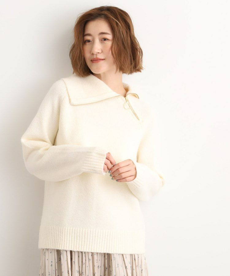 サイドジップカラーニットプルオーバー1