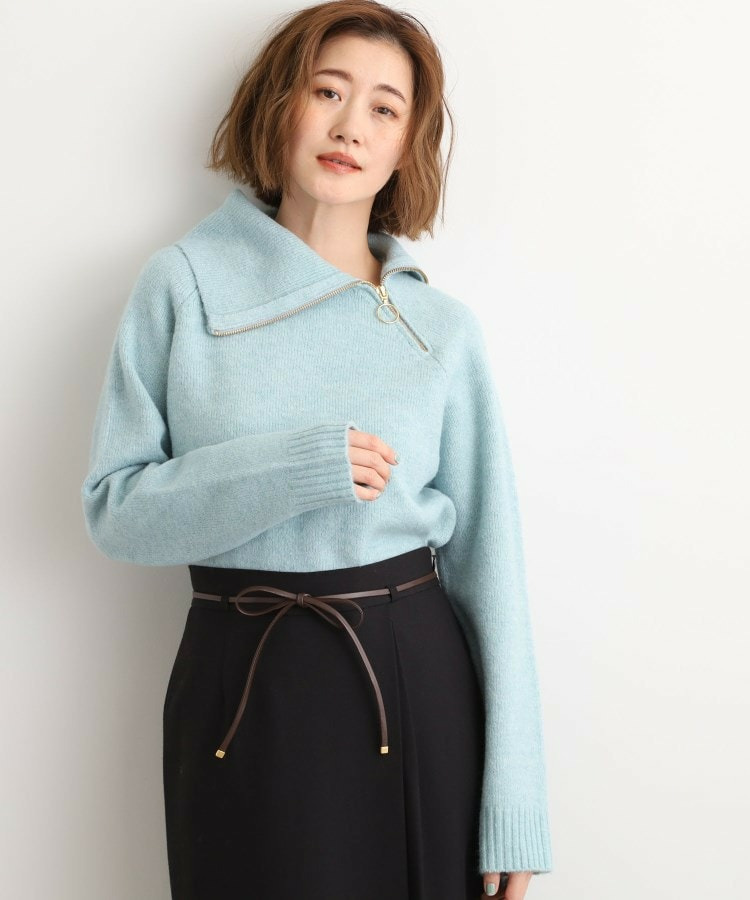 サイドジップカラーニットプルオーバー1