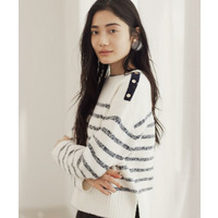 ボーダーブークレーニット