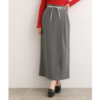 合皮ベルト付きナロースカート