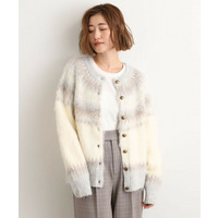 求心柄ジャカードニットカーディガン