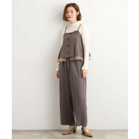 【2点SET/体型カバー】透け感とレイヤードで大人の遊び心を、ビスチェSET UP