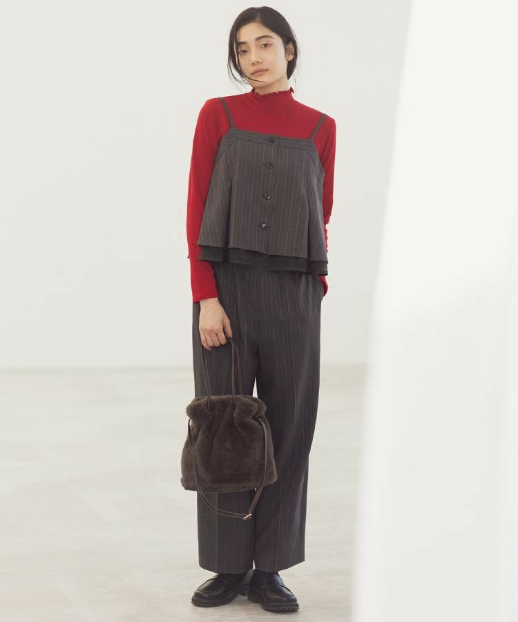 【2点SET/体型カバー】透け感とレイヤードで大人の遊び心を、ビスチェSET UP1