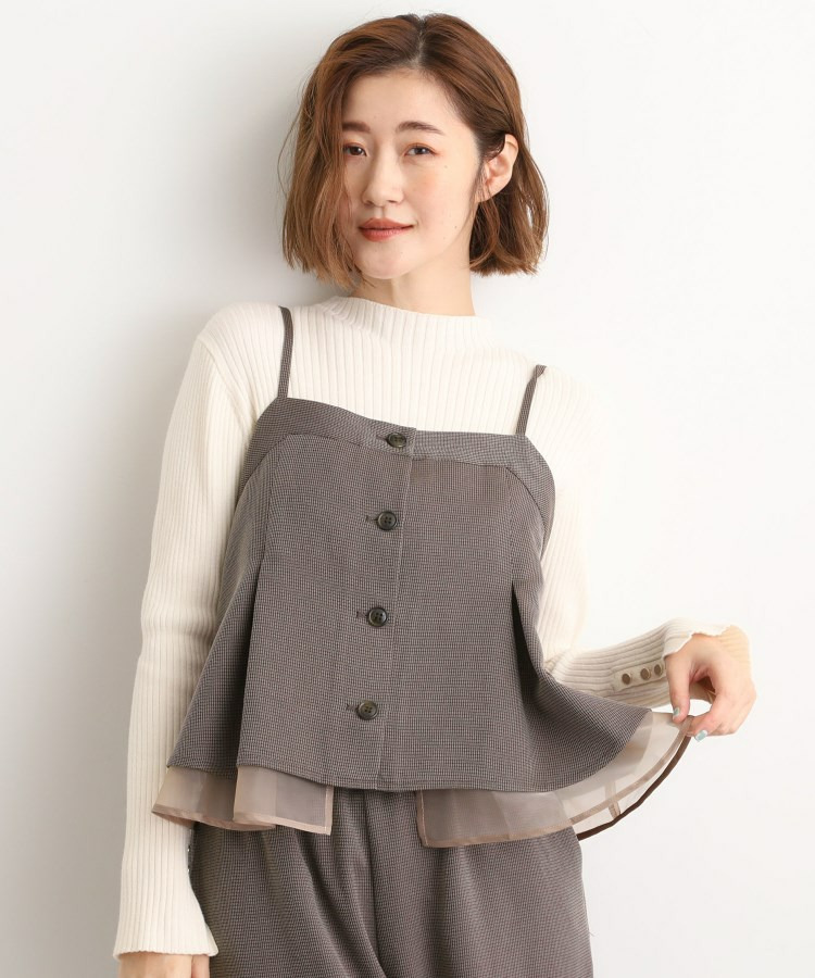 【2点SET/体型カバー】透け感とレイヤードで大人の遊び心を、ビスチェSET UP11