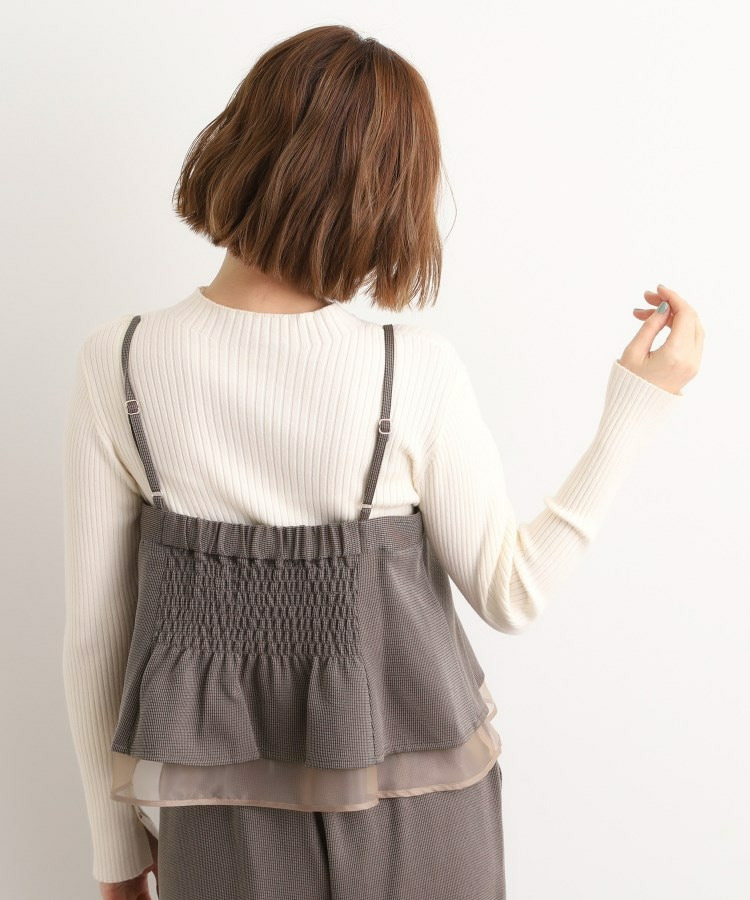 【2点SET/体型カバー】透け感とレイヤードで大人の遊び心を、ビスチェSET UP12