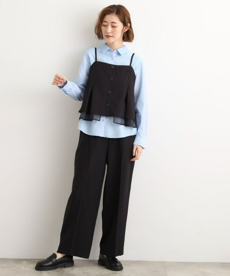 【2点SET/体型カバー】透け感とレイヤードで大人の遊び心を、ビスチェSET UP2