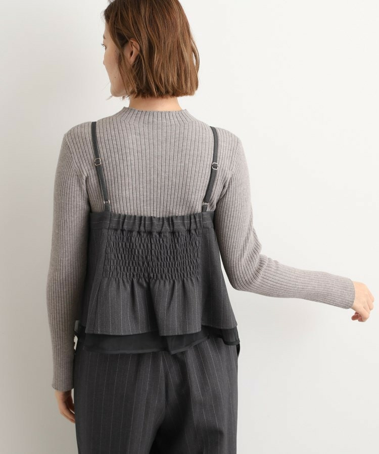 【2点SET/体型カバー】透け感とレイヤードで大人の遊び心を、ビスチェSET UP22