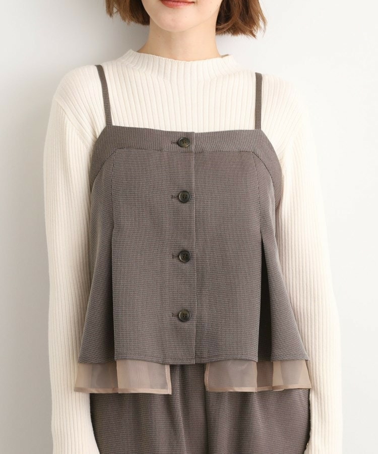 【2点SET/体型カバー】透け感とレイヤードで大人の遊び心を、ビスチェSET UP27