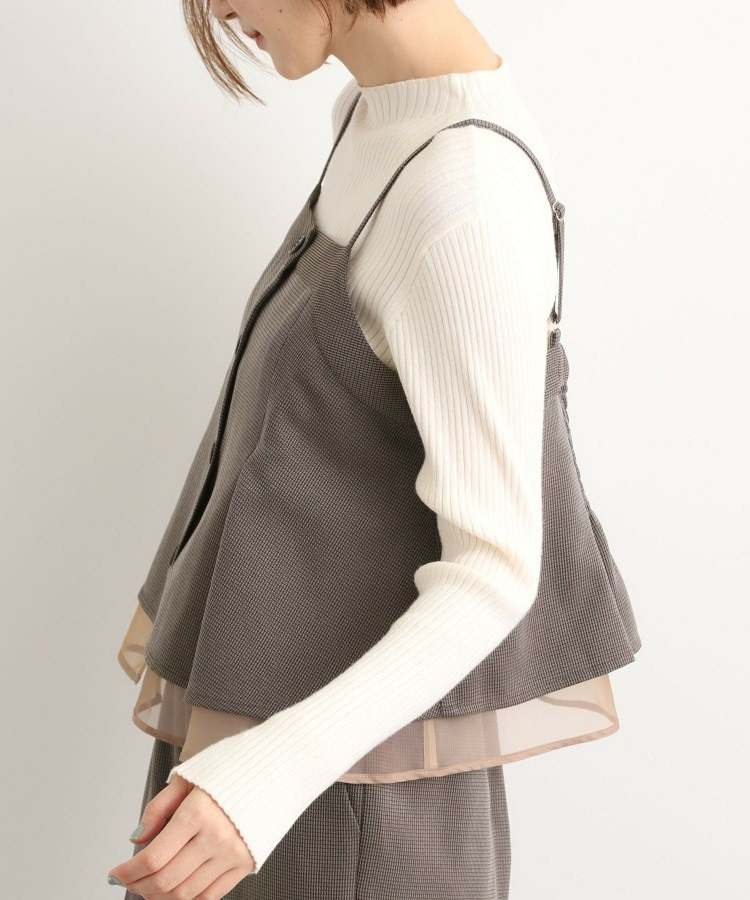 【2点SET/体型カバー】透け感とレイヤードで大人の遊び心を、ビスチェSET UP28