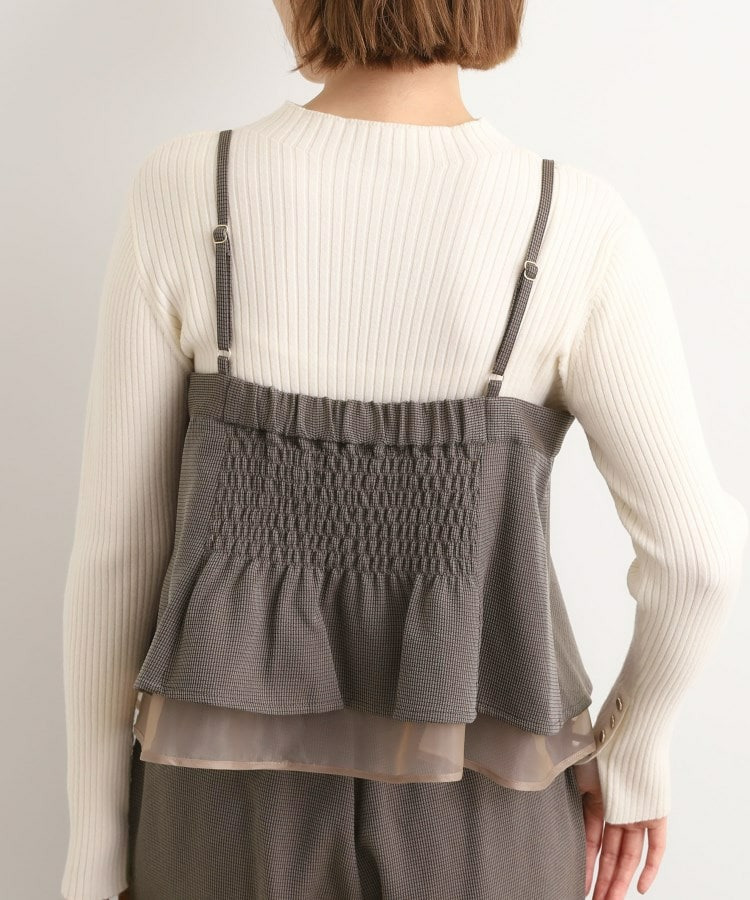 【2点SET/体型カバー】透け感とレイヤードで大人の遊び心を、ビスチェSET UP29