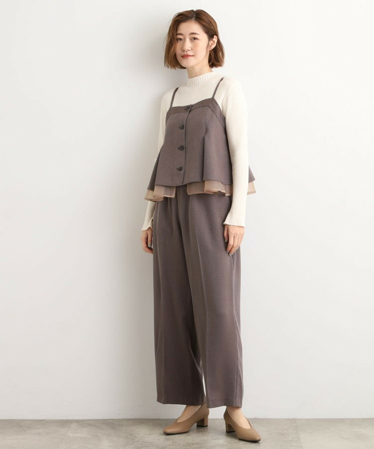 【2点SET/体型カバー】透け感とレイヤードで大人の遊び心を、ビスチェSET UP1