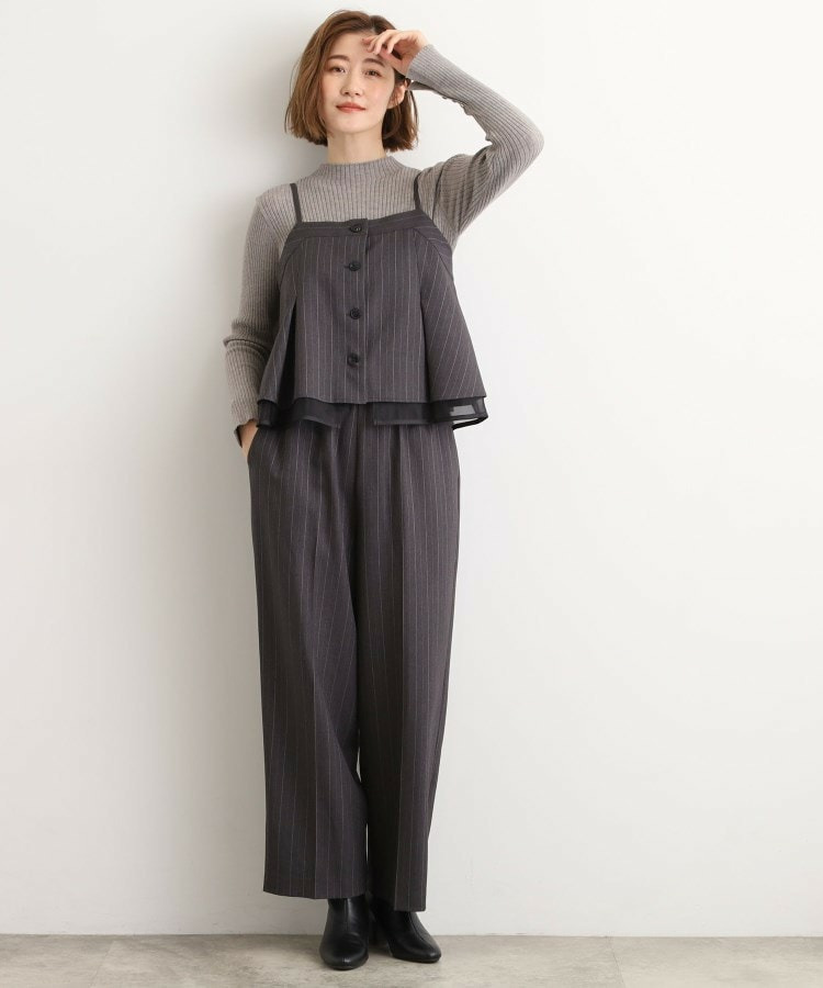 【2点SET/体型カバー】透け感とレイヤードで大人の遊び心を、ビスチェSET UP1