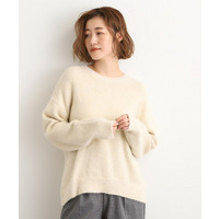 華やぎ冬ニット　ミニスパンコールフェザーニット