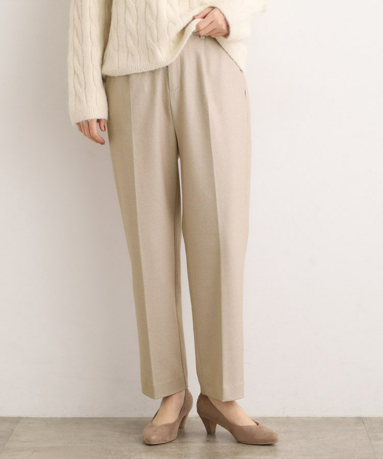 きれいめシルエットに、心地よさを仕込んで スーパーストレッチ起毛テーパードパンツ1