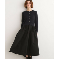 ケーブルニットドッキングワンピース