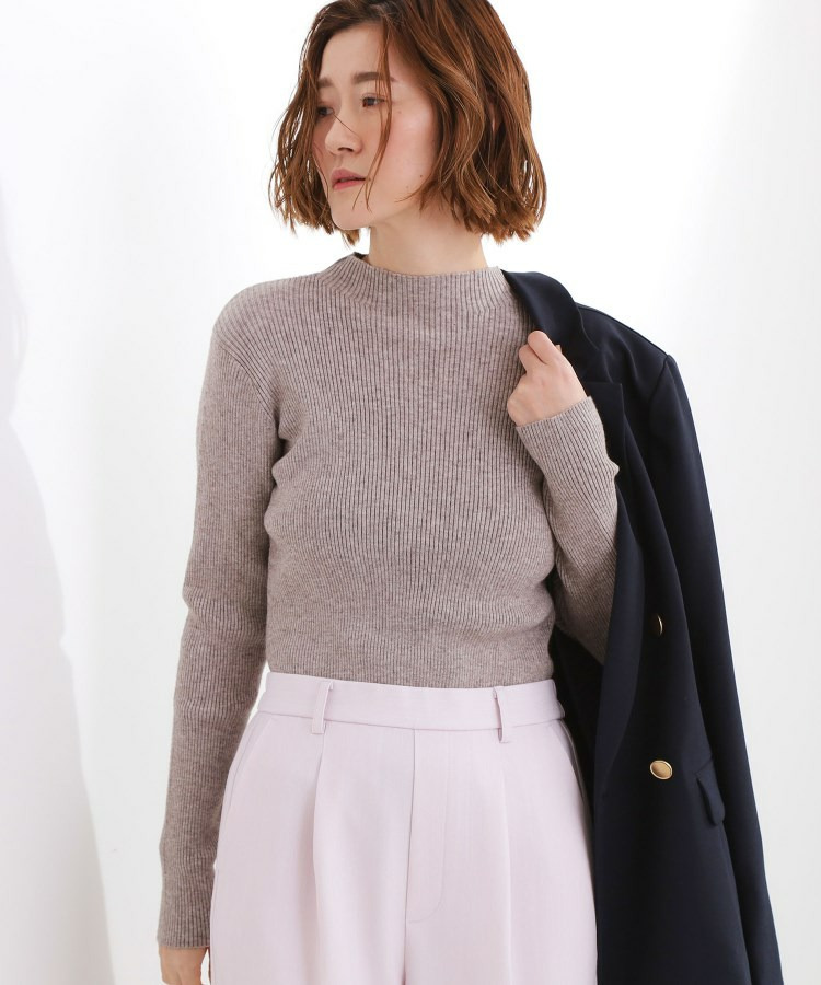 ベーシックリブニットプルオーバー1