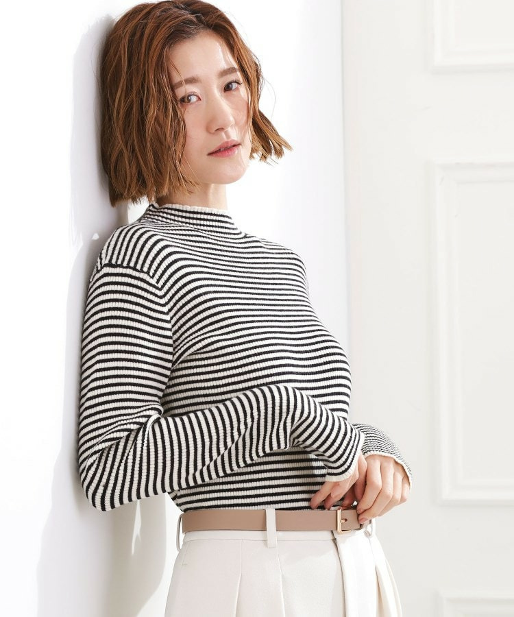 ベーシックリブニットプルオーバー1