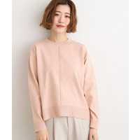 【SETUP可能】冬から春まで心地よく　タック編みオーバーサイズニット