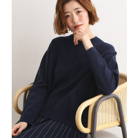 【SETUP可能】冬から春まで心地よく　タック編みオーバーサイズニット