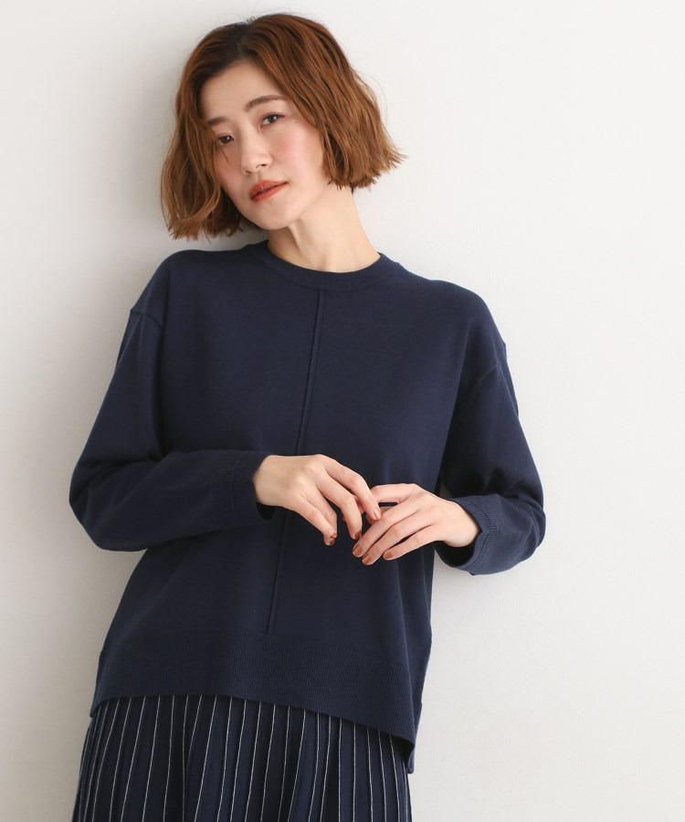 【SETUP可能】冬から春まで心地よく タック編みオーバーサイズニット10