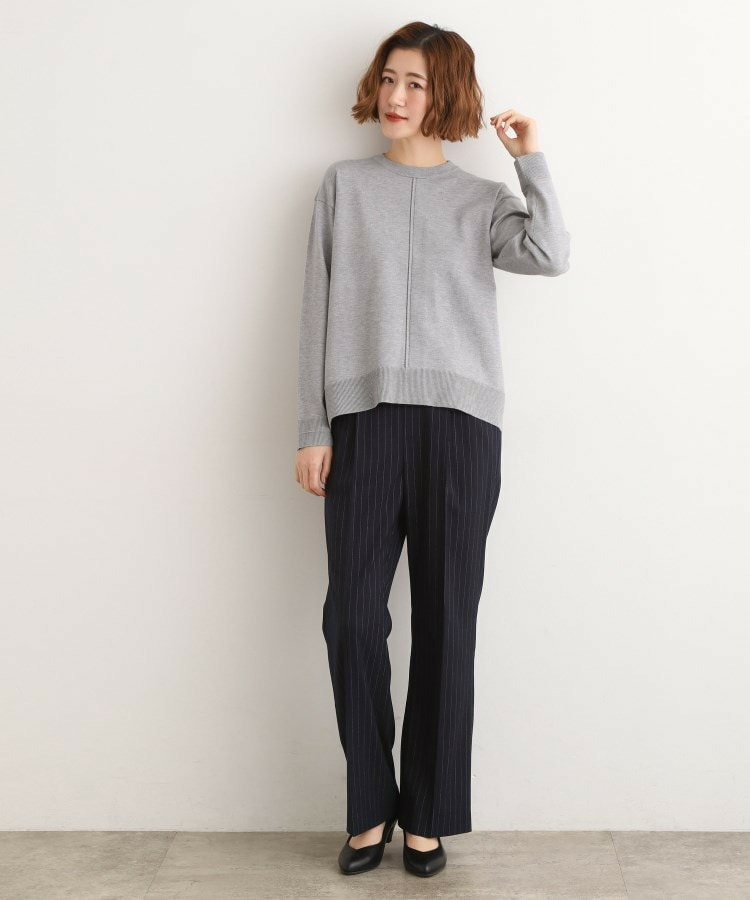 【SETUP可能】冬から春まで心地よく タック編みオーバーサイズニット3