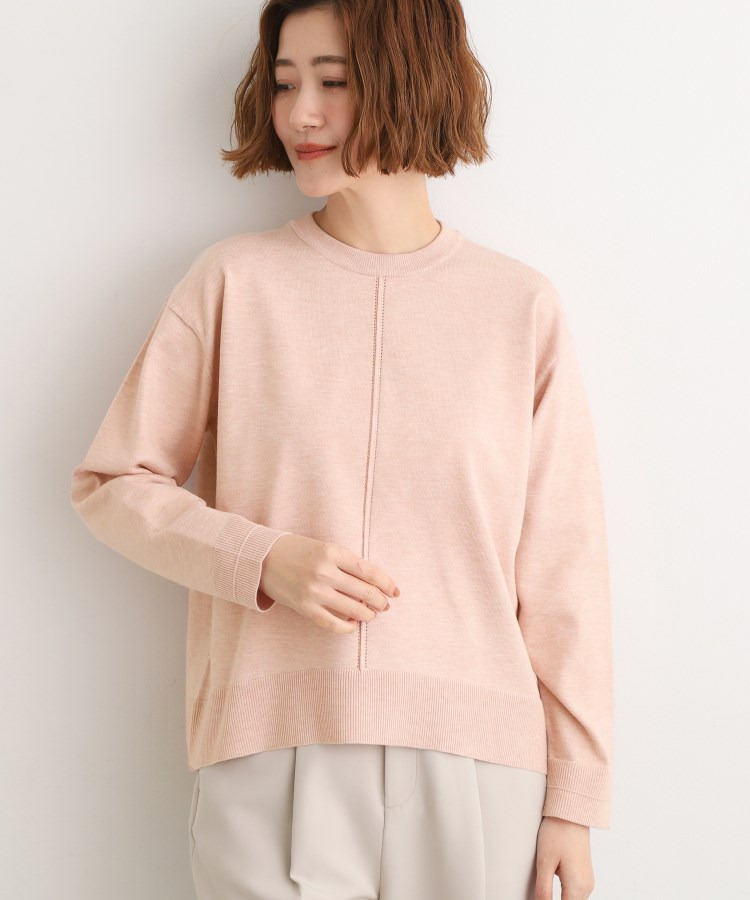 【SETUP可能】冬から春まで心地よく タック編みオーバーサイズニット6