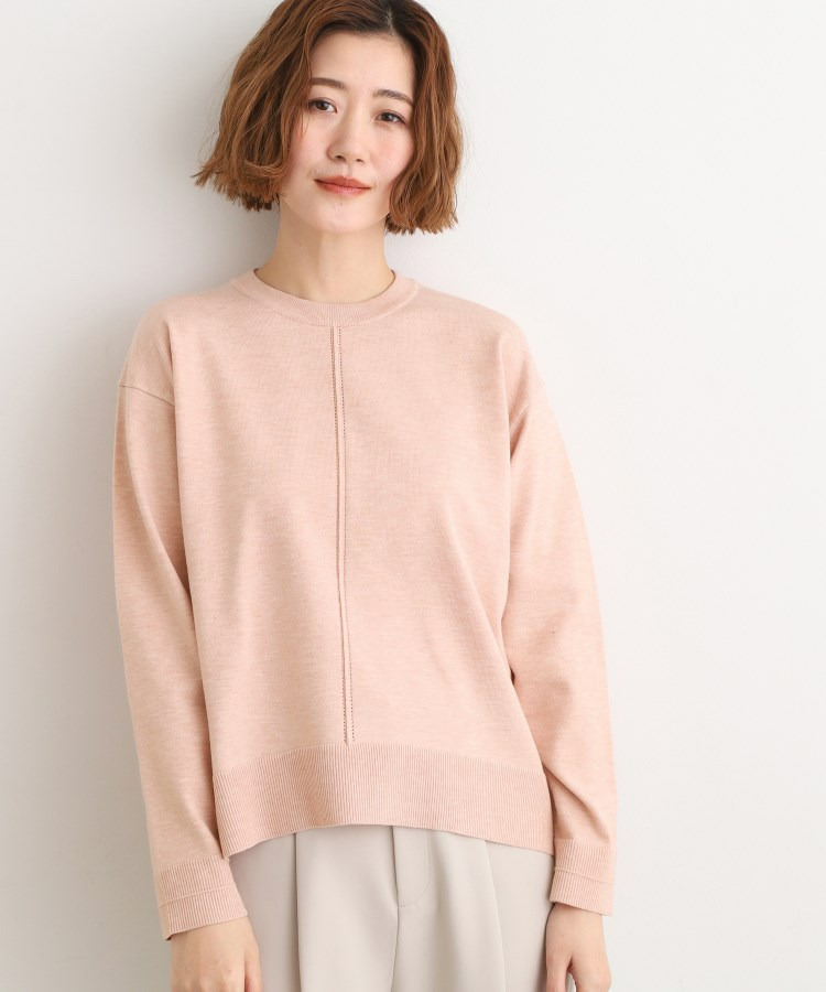 【SETUP可能】冬から春まで心地よく タック編みオーバーサイズニット1