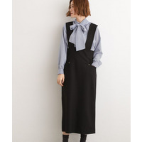 上品さと快適さを両立、美シルエットなハイウエストサス付きスカート