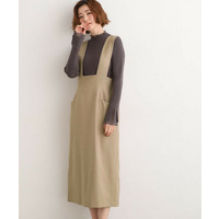 上品さと快適さを両立、美シルエットなハイウエストサス付きスカート