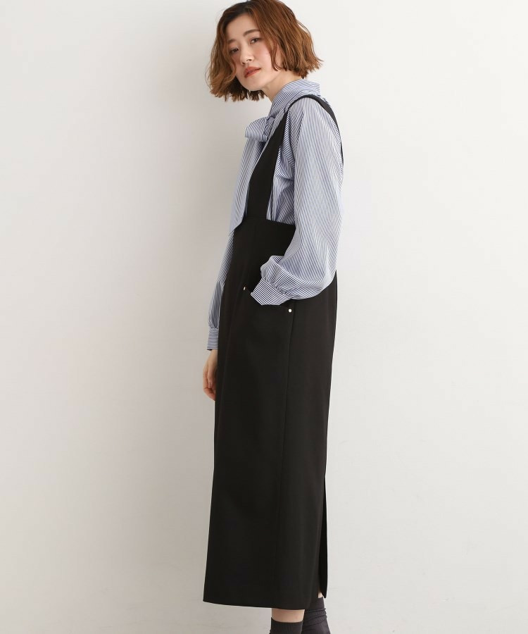 上品さと快適さを両立、美シルエットなハイウエストサス付きスカート7