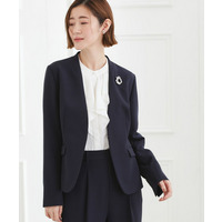 【マシンウォッシュ／防シワ/SS-3L】ストレッチノーカラージャケット