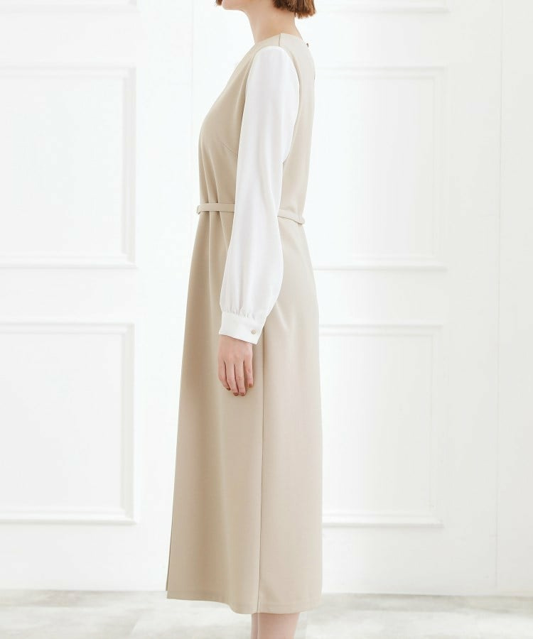 【手洗いOK】フロントプリーツ袖コンシャスワンピース15