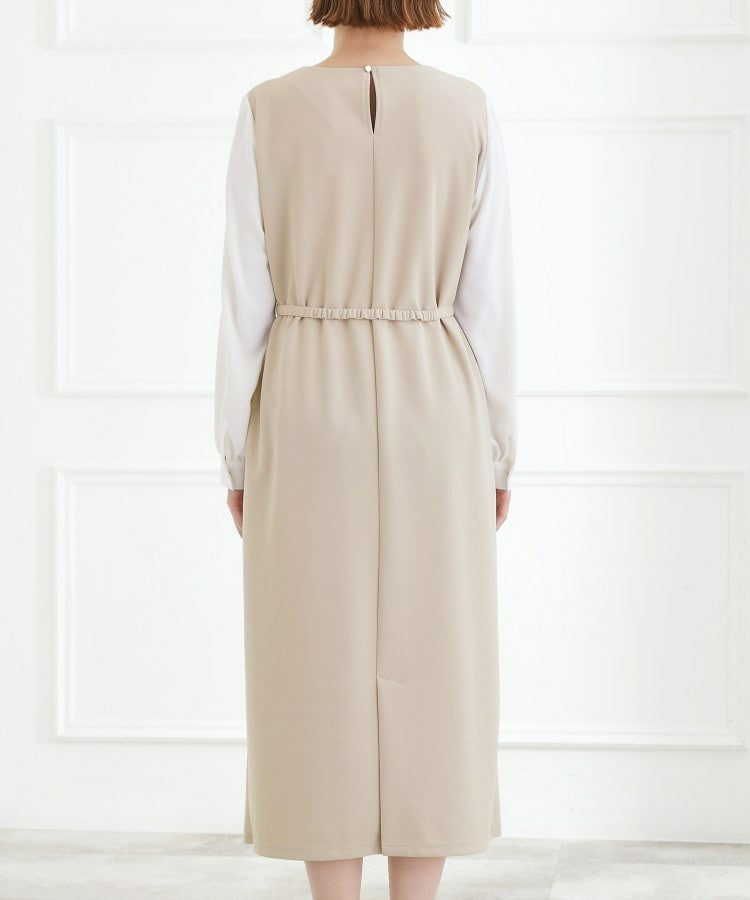 【手洗いOK】フロントプリーツ袖コンシャスワンピース16