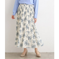 【選べる着丈/ウエストゴム】ヴィンテージサテンプリーツスカート【手洗いOK】