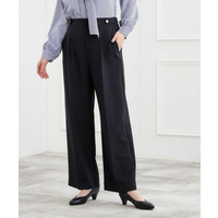 【マシンウォッシュ/防シワ/S-3L】着回しできるカセット服ワイドパンツ