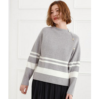 ラグランスリーブ肩釦ニット