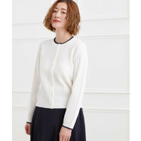 ミニケーブルクルーネックカーディガン