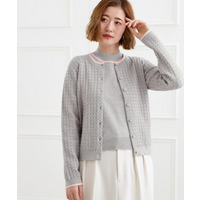 ミニケーブルクルーネックカーディガン