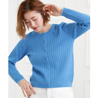 ミニケーブルクルーネックカーディガン