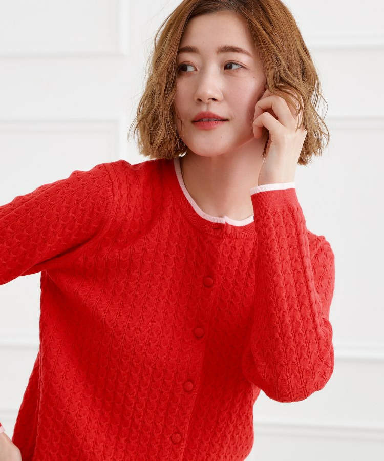 ミニケーブルクルーネックカーディガン10