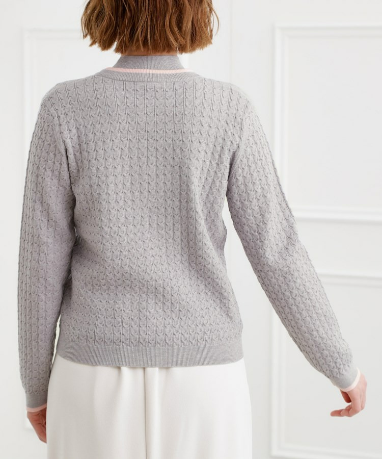 ミニケーブルクルーネックカーディガン24