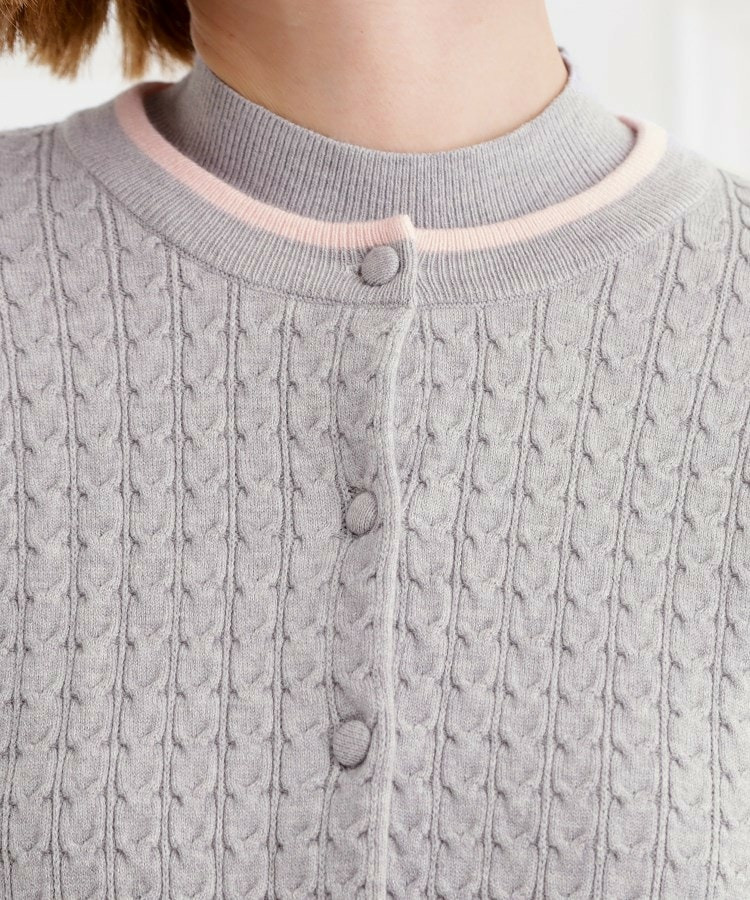 ミニケーブルクルーネックカーディガン25